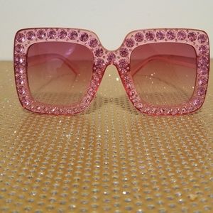 Pink Blinged Out Sunglasses